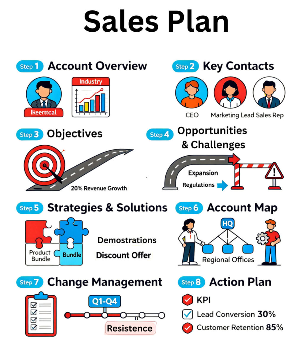 8 steps Sales Plan